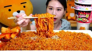 SUB 까르보불닭볶음탕면 먹방 Mukbang