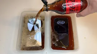 iPhone 15 Pro Max vs Samsung Galaxy S24 Ultra - Coca Cola FREEZE Test!  24 Hours! Will It Survive ?