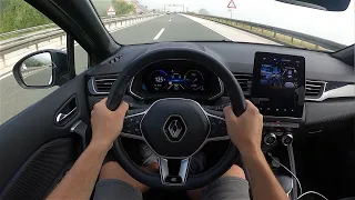 2023 Renault Captur Engineered [Hybrid, 145 HP] POV Highway test ride #107 CARiNIK