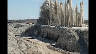 Awesome Earth-movers || Dangerous Mining Blast Process - Industrial Explosives During Blasting