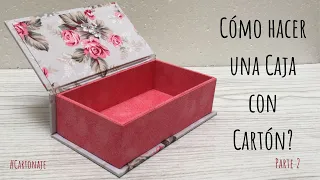 Cartonaje por Placer - Como hacer una caja con cartón? Parte 2 | Caja libro simple en Cartonaje