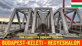 Cab Ride Budapest Keleti - Hegyeshalom (MÁV Line 1, Hungary) train driver's view in 4K