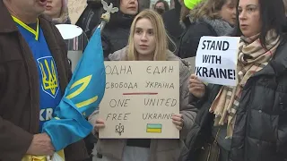 Houstonians with Ukrainian ties protest Russian invasion