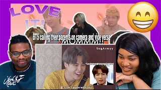 BTS calling their parents on camera and vice versa ft.Hobi’s sister| REACTION