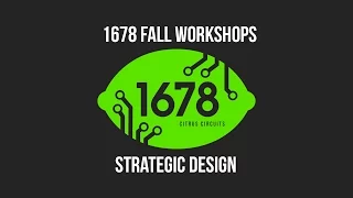 2016 Fall Workshops - Strategic Design