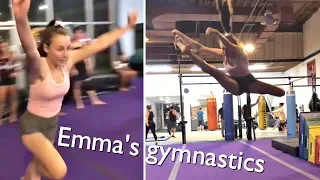 Emma Chamberlain doing Gymnastics