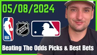 9-4 Yesterday! BTO Rundown: NBA, MLB, & NHL Picks and Best Bets for May 8th, 2024
