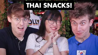 Trying Thailand's quirkiest snacks! (feat. Silkworms and ACID?!)