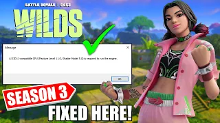 How To Fix Fortnite Chapter 4 Season 3 a d3d11 Compatible GPU (Feature Level 11.0 Shader Model 5.0)
