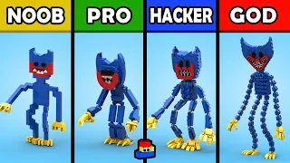 LEGO Nightmare Huggy Wuggy: Noob, Pro, Hacker, and GOD // Poppy Playtime