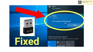 ALFA Wireless 3001N RealTek driver | Can not connect to this network (Fixed) | Windows 10