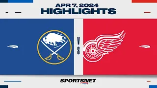 NHL Highlights | Red Wings vs. Sabres - April 7, 2024