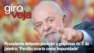 Em ato, Lula critica Bolsonaro e defende regulamentação das redes | Giro VEJA