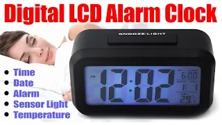 how to setup Digital Smart LED Alarm Clock With Temperature Display I Backlight