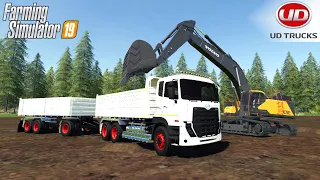 Farming Simulator 19 - UD TAR Dump Truck Tandem Moving Dirt