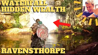 Assassins Creed Valhalla: Wealth behind Waterfall in Ravensthorpe (England, Breakable Wall)