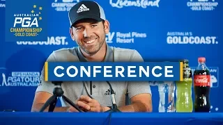 Sergio Garcia speaks with media before the 2017 Australian PGA Championship