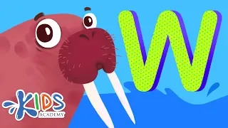 Learn Letter W - Alphabet for Kids | Animated Educational Cartoon | Kids Academy