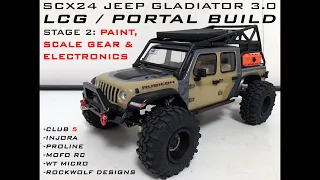 SCX24 JEEP GLADIATOR 3.0 BUILD - STAGE 2: PAINT, BODY, SCALE DETAILS, LIGHTING, ELECTRONICS, WHEELS