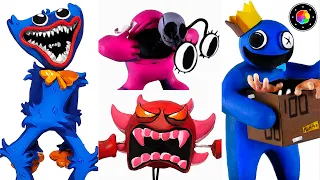 CREANDO TODOS los MODS de FNF (Blue, Huggy Wuggy, Fall Guys y Demon) Plastilina #21 | PlastiVerse