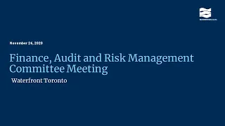 Finance, Audit and Risk Management Committee Meeting - November 26, 2020