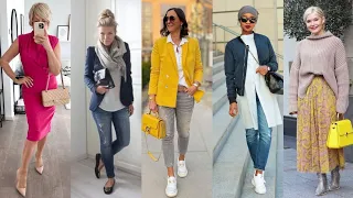 Comfortable winter clothes For Women Over 50 | 2023 | Vintage Clothing Fashion | Business Outfits