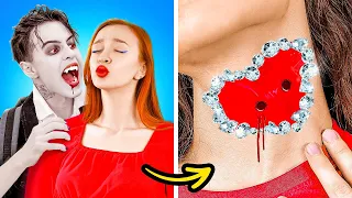 COMMENT DEVENIR UN VRAI VAMPIRE || Astuces Relooking et Maquillage SFX Effrayant Par 123 GO Like!