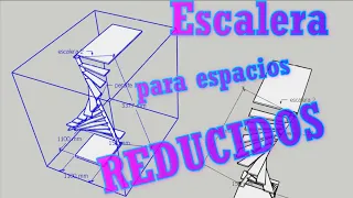 Escalera Cuadrada para espacio REDUCIDO