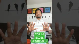 TOP 10 Excel Shortcuts in 1 Minute #Shorts #Excel