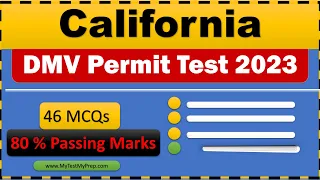 California DMV Permit Practice Test 2023 Full Knowledge Exam Pass in First Attempt #cadmv