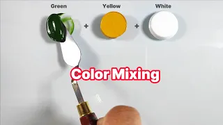 Guess the final color 🎨| Satisfying video | Art video | Color mixing video | Mix White|Green|Yellow