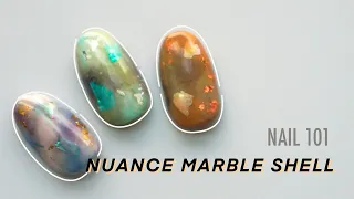 HOW TO / Nuance Marble Shell Nails - with Iridescent Shells and Foils | NAIL 101