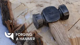 Forging a small blacksmith's hammer