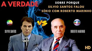 Silvio Santos falando muito sério com Roberto Marinho e defendendo os Artistas do Brasil