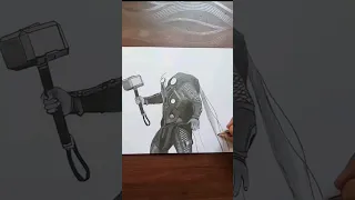 How to draw Thor easily || #drawing #art #thor #thordrawing #youtubeindia #shorts