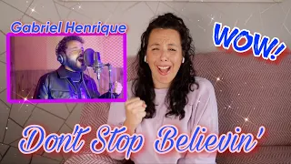 Reacting to Gabriel Henrique | Don't Stop Believin'  | That Was AMAZING!! SOOO GOOD 😊