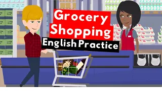 Grocery shopping English lesson I At the Supermarket English I Practice Daily English