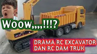 DRAMA RC DAM TRUK DAN EXCAVATOR@Raditya2706.