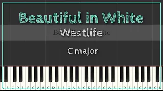 WESTLIFE | Beautiful in White | Easy Piano Tutorial | always C major