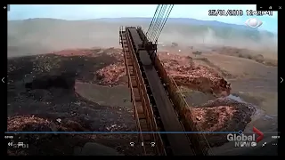 Terrifying moment caught on camera:Brazil dam collapse/Colapso de la presa de brasil