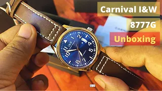 Carnival Automatic Blue Dial Luminous Men's Watch | 8777G | Unboxing | Watch Gallery