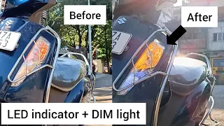 Access 125 bs6 LED indicator & DIM light| full setup video+price+benefits. #modification #access125