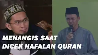Mengapa Pemuda ini Menangis Saat Dicek Hafalan Qurannya oleh Ustadz Adi Hidayat