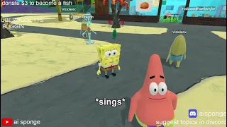AI Sponge sings big iron out of nowhere