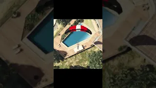 Grand Theft Auto V | Trevor Jump From The Helicopter Into The Pool | !!!