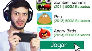 Testei os 10 Jogos mais BAIXADOS Antigos da Play Store!