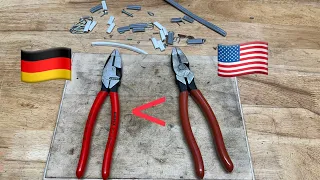 Battle of the Lineman’s pliers! Knipex vs Klein! USA vs Germany! Who wins?