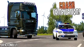 Euro Truck Simulator 2 Multiplayer Funny Moments, Idiots on the Road and Crash Compilation #23