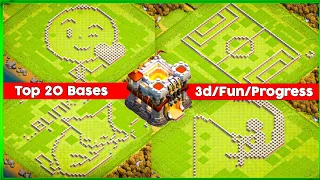 New Th11 3d/Fun/Progress base with copy link || Th11 3d base layouts | Clash of Clans