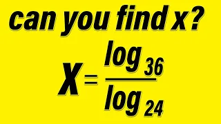 Nice Logarithm Simplification |  Find the Value of X